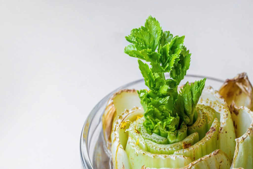 Celery in a cup of water.